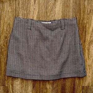Abercrombie & Fitch Navy and White Checkered Skort